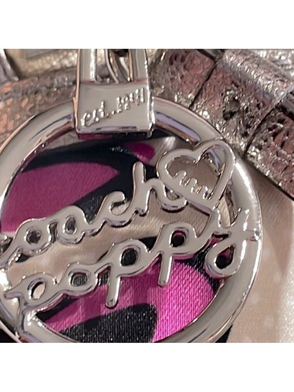 Coach Poppy Floral Pop Art Print Satchel Bag - Picture 5 of 10
